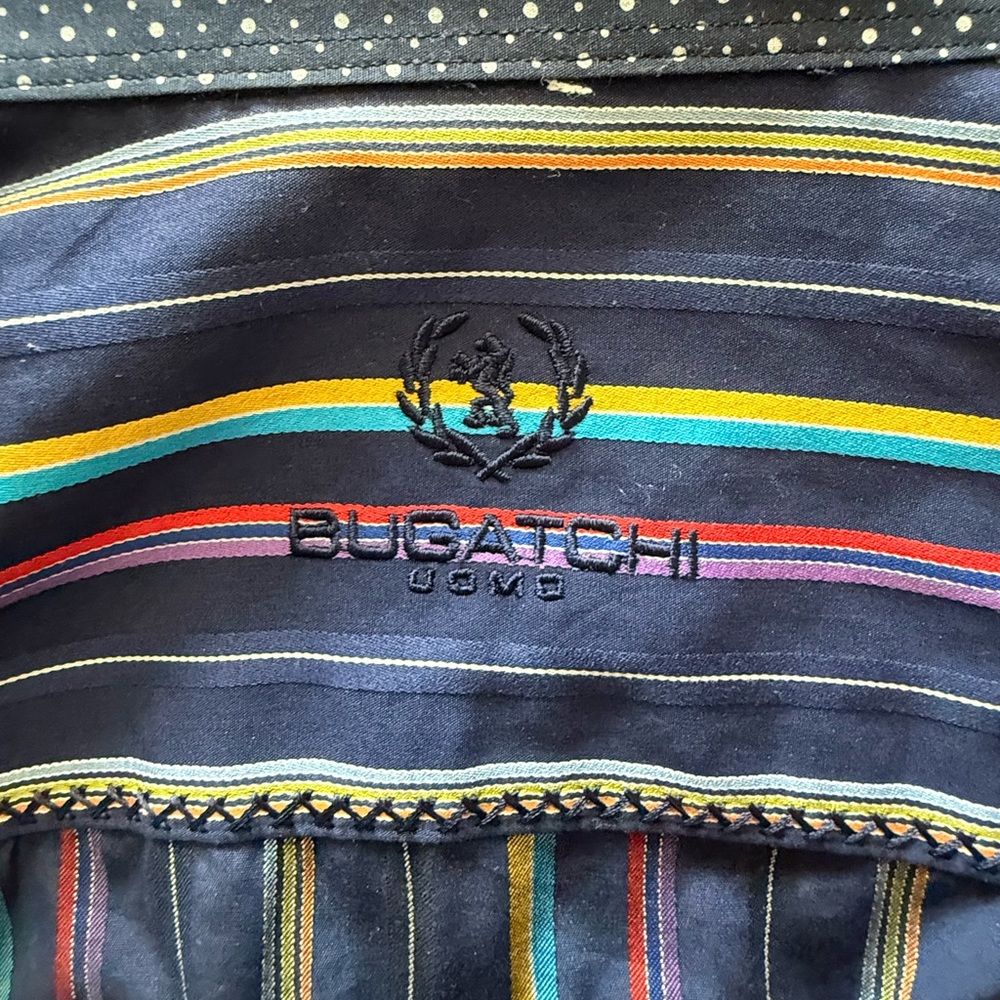 Bugatchi Multicolor Striped Button-Down Shirt - image 3